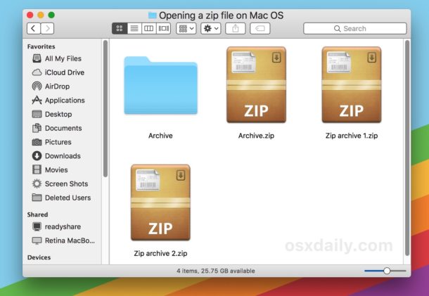 Zip App For Mac Os X